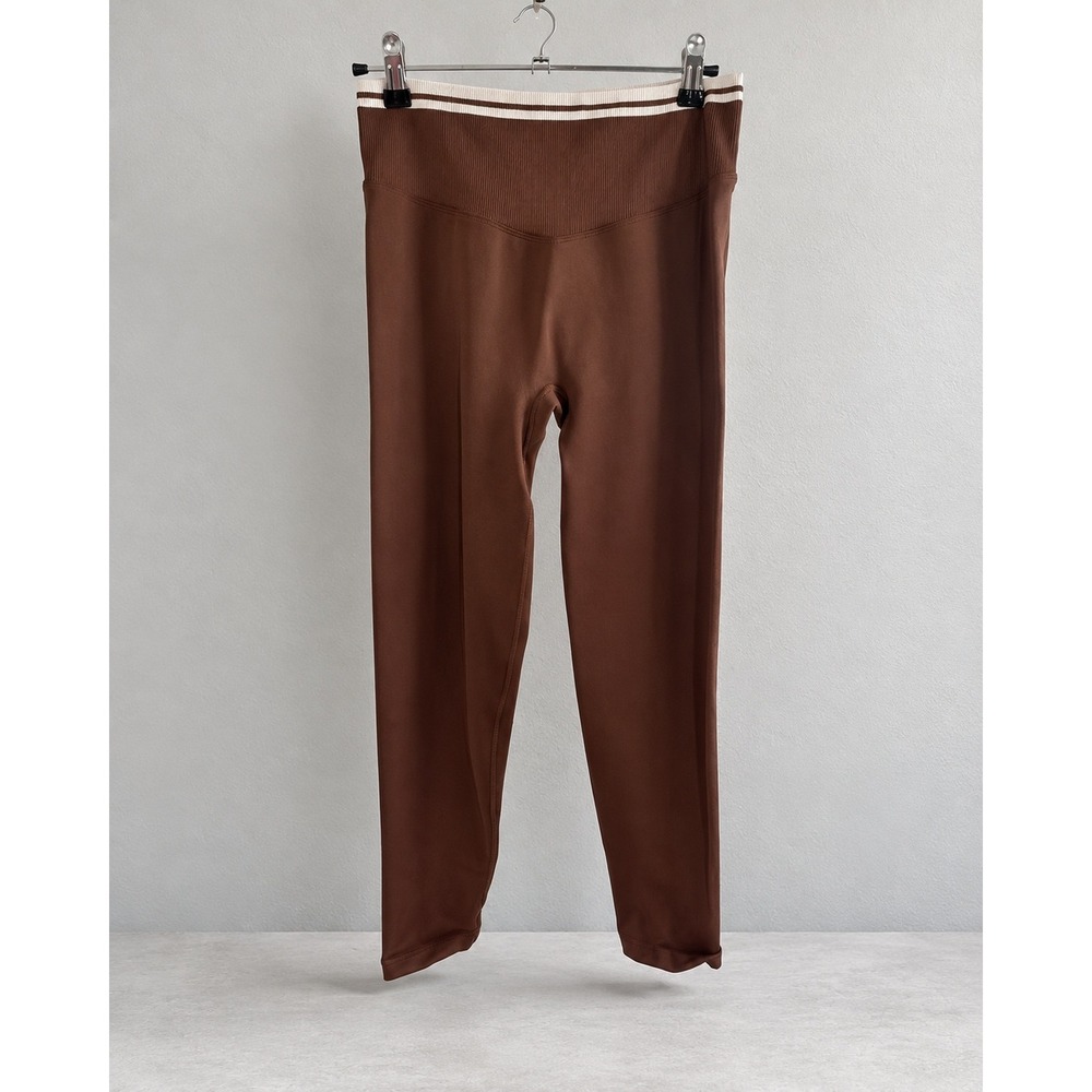 PINK Victoria's Secret Brown Ribbed Leggings M Short 22½" Inseam